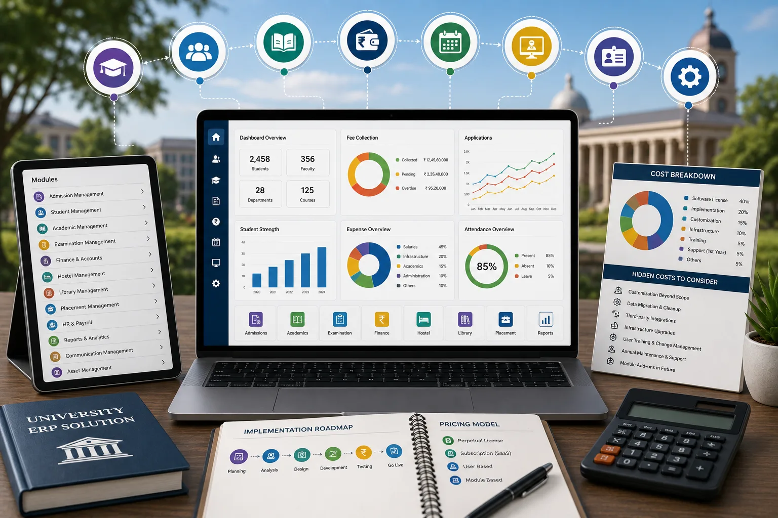 University ERP Software Cost in India: Modules, Pricing and Hidden Costs